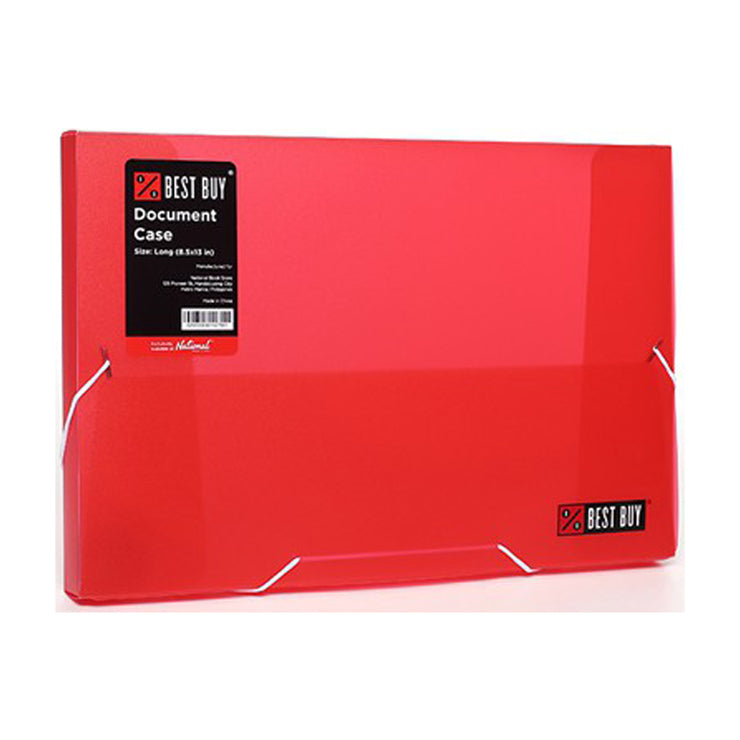 Best Buy File Case 14009FC Long Garter Lock Foldable Red
