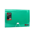 BEST BUY Expanding File 14011FC Long 12 Pockets Garter Lock with Tab Green