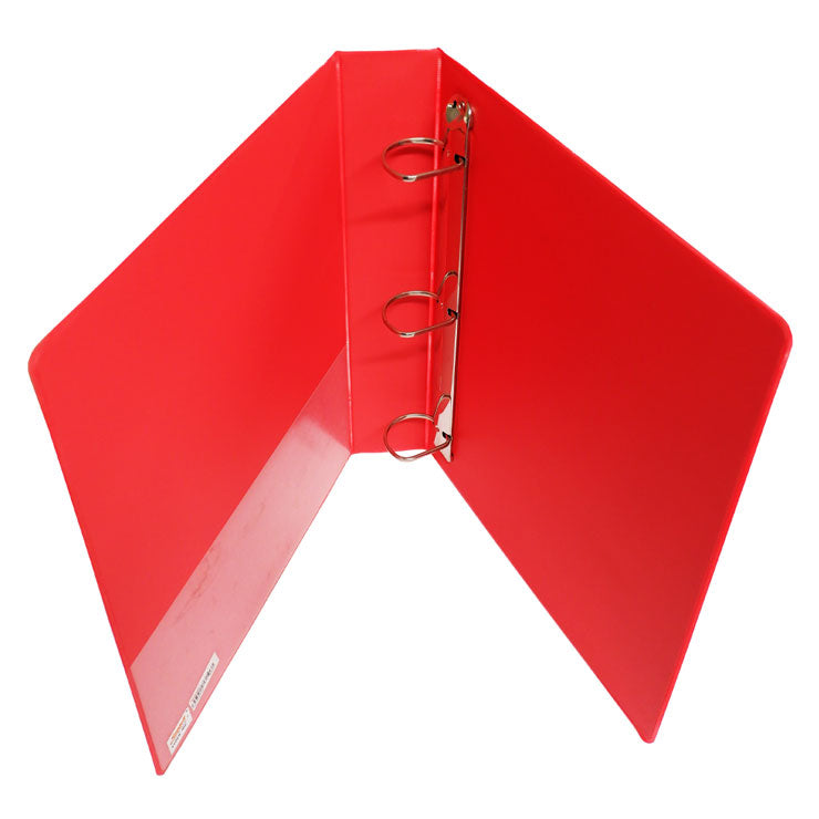 Seagull Ring Binder 3R CVP15 A4 1.5 inches DType PVC Cover with Front and Back Outer Pockets, Red