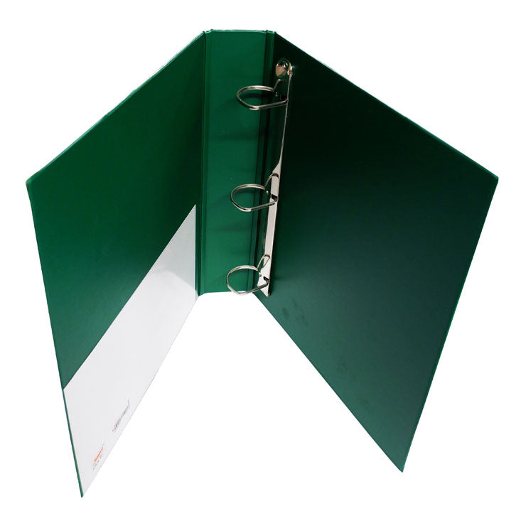 Seagull Ring Binder 3R CVP15 A4 1.5 inches DType PVC Cover with Front and Back Outer Pockets, Green