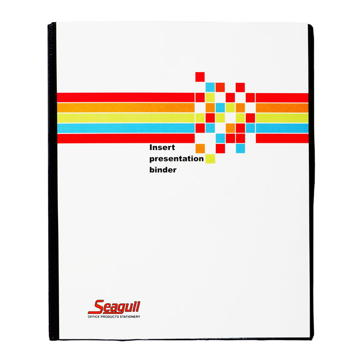 Seagull Ring Binder 3R CVP15 A4 1.5 inches DType PVC Cover with Front and Back Outer Pockets, Black