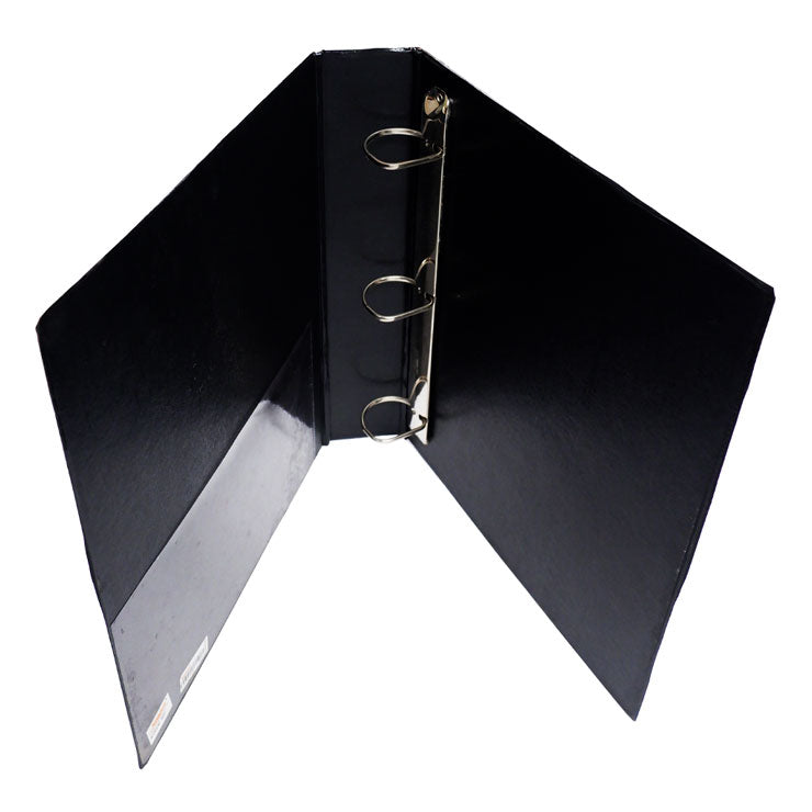 Seagull Ring Binder 3R CVP15 A4 1.5 inches DType PVC Cover with Front and Back Outer Pockets, Black