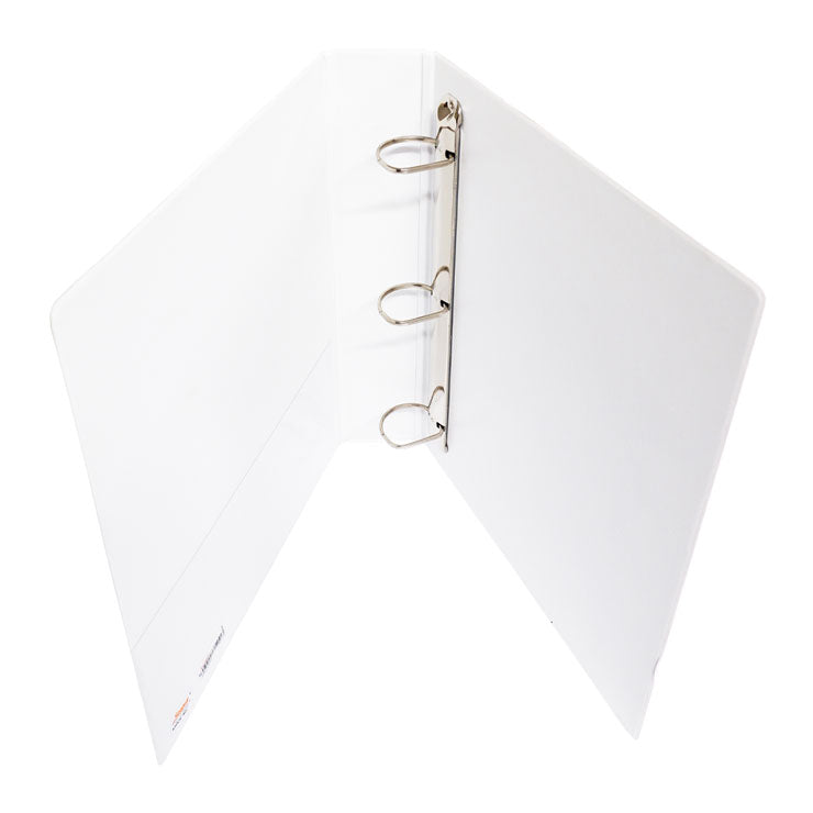 Seagull Ring Binder 3R CVP15 A4 1.5 inches DType PVC Cover with Front and Back Outer Pockets, White