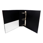 Seagull Ring Binder 3R CVP25 A4 2.5 inches D-Type PVC Cover with Front and Back Outer Pockets, Black