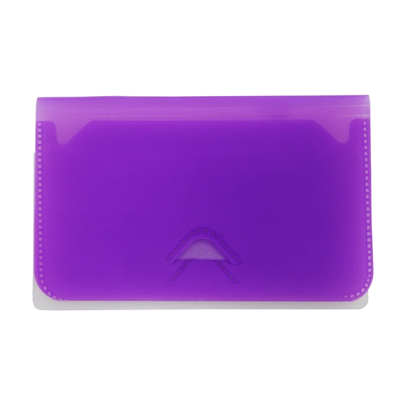 Flamingo Name Card Holder With 5 Sliding Locking Pockets Violet 100x65mm 4501N - Card & Note Holders