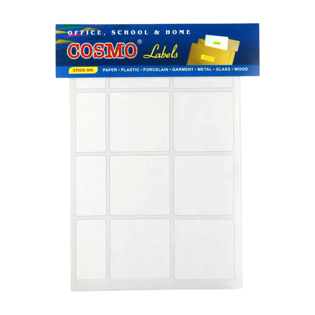 Cosmo Label Sticker Rectangle 38x38mm P3838 White - Labels