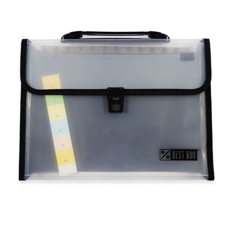 Best Buy Expanding File with Handle F5304A4 A4 12 Pockets, Black