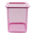Arco Pen Holder P1120257 Mesh Square, Pink - Home & Office Essentials - Desk Accessories