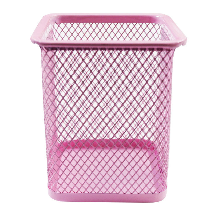 Arco Pen Holder P1120257 Mesh Square, Pink - Home & Office Essentials - Desk Accessories