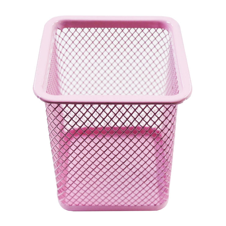 Arco Pen Holder P1120257 Mesh Square, Pink - Home & Office Essentials - Desk Accessories