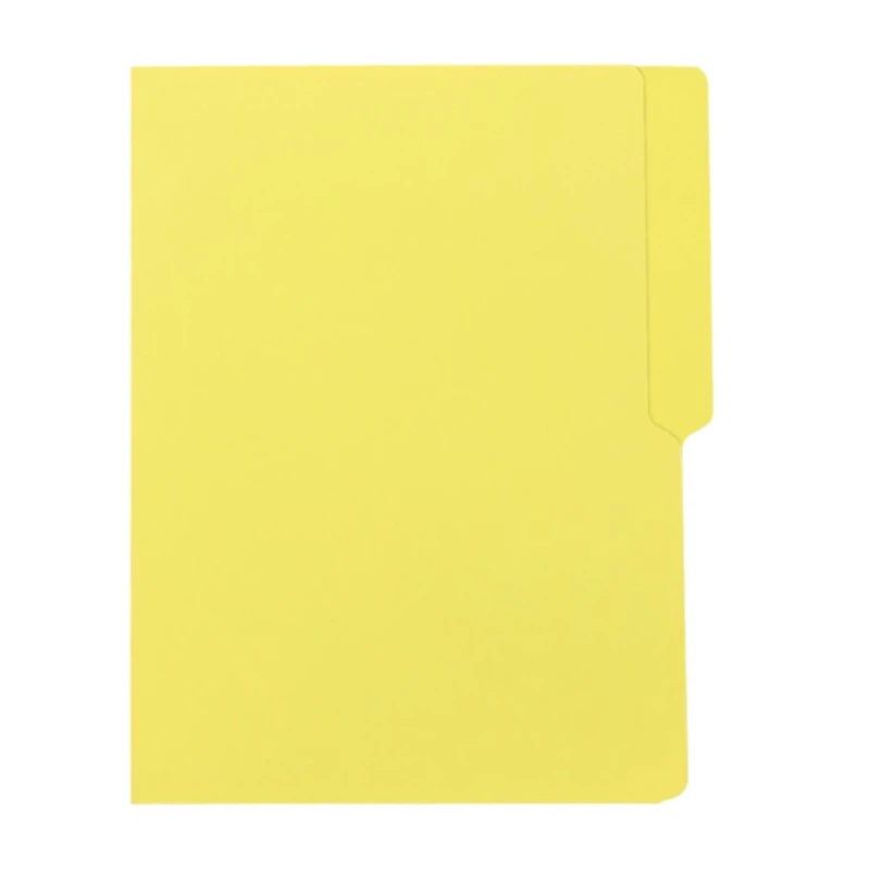 Veco Folder Colored Short 11Pts, Yellow - Folders