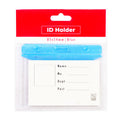 Best Buy ID Jacket Horizontal Waterproof with Header Flap 85mmx54mm Blue T-087H
