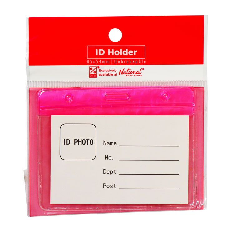 Best Buy ID Jacket Horizontal Waterproof with Header Flap 85mmx54mm Pink T-087H