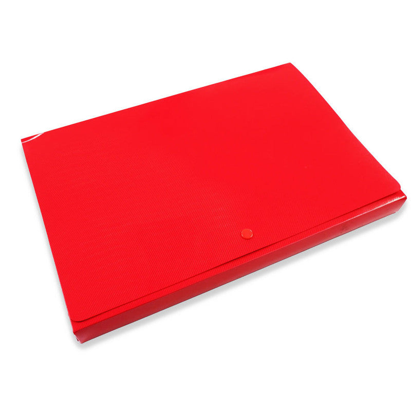 File Case JC206 Long 1.25 inches Snap Closure, Red