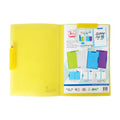 Flamingo Folder Plastic 1162A A4 with Top & Side Swing Clip, Yellow