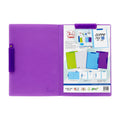 Flamingo Folder Plastic 1162A A4 with Top & Side Swing Clip, Violet