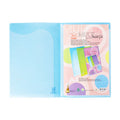 Flamingo Folder Plastic 1172A A4 6 Pockets with Name Card Holder, Blue
