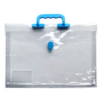 Best Buy Plastic Envelope with Handle Long Clear Handle Expanding Gauge 12, Blue - School & Office