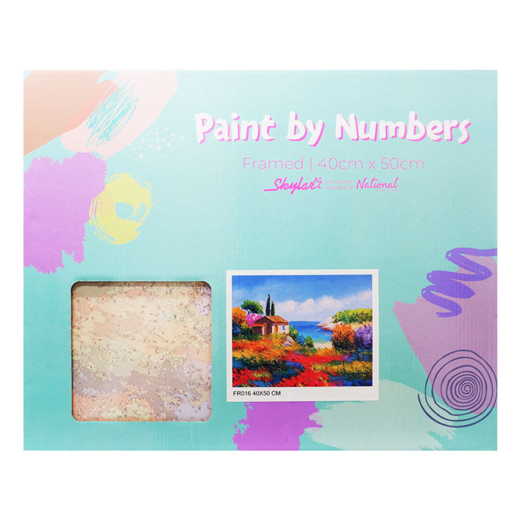 Skylar Paint By Numbers FR016 Framed 40x50cm Little House - Arts & Crafts