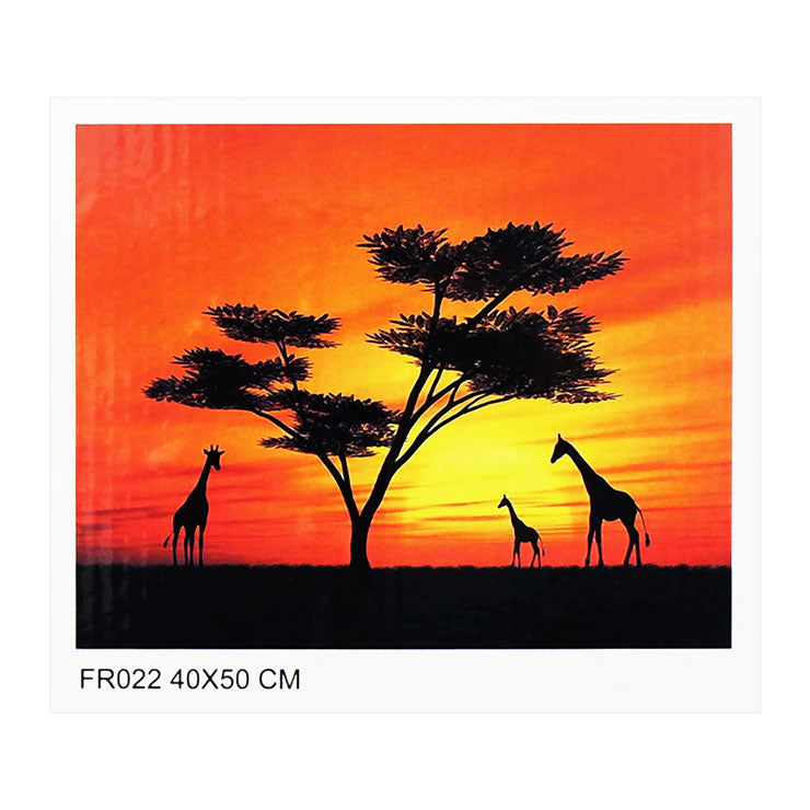 Skylar Paint By Numbers FR022 Framed 40x50cm African Sunset - Arts & Crafts
