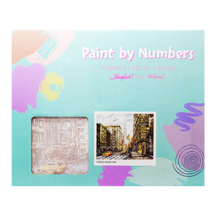 Skylar Paint By Numbers FR025 Framed 40x50cm New York - Arts & Crafts