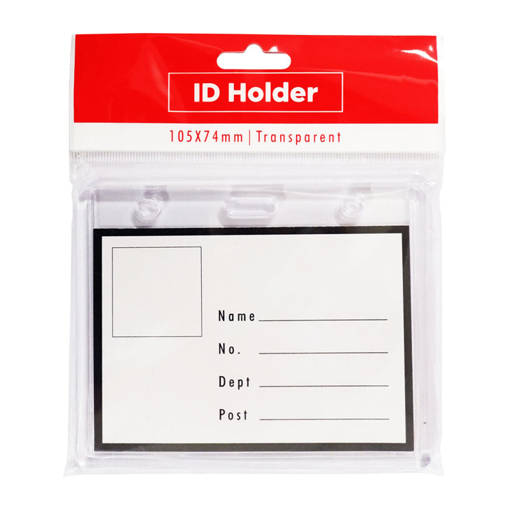 Best Buy ID Protector Horizontal A7 Transparent Slide Card Holder 105x74mm T-1192H - School & Office