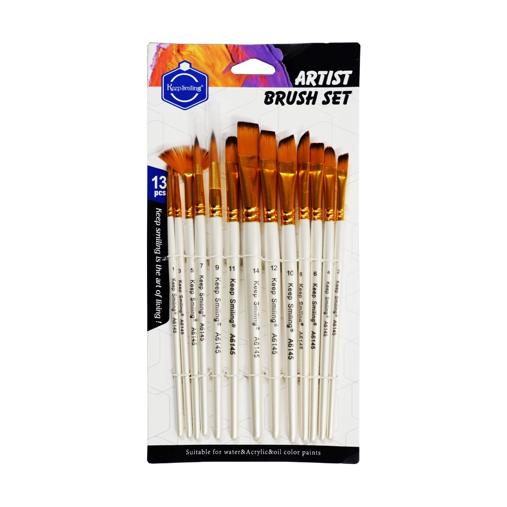 Keep Smiling Brush Set 6145 13 Pieces Set Assorted - Arts & Crafts Supplies