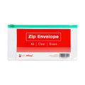 Best Buy Zip Envelope CY53-14C A6 Zip Transparent Body Flat, Green