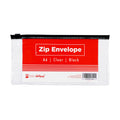 Best Buy Zip Envelope CY53-14C A6 Zip Transparent Body Flat, Black