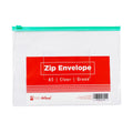 Best Buy Zip Envelope CY54-14C A5 Zip Transparent Body Flat, Green