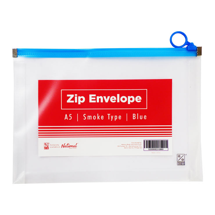 Best Buy Zip Envelope A5 Blue Zip Smoke Type Expandable - School & Office Supplies - Filing