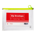 Best Buy Zip Envelope A5 Green Zip Smoke Type Expandable - School & Office Supplies - Filing