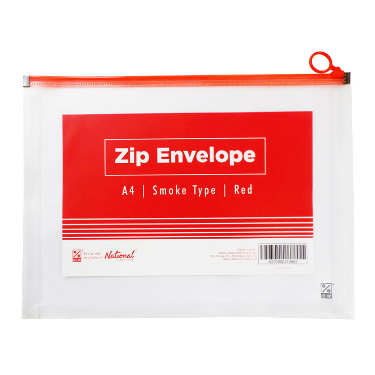 Best Buy Zip Envelope A4 Red Zip Smoke Type Expandable - School & Office Supplies - Filing