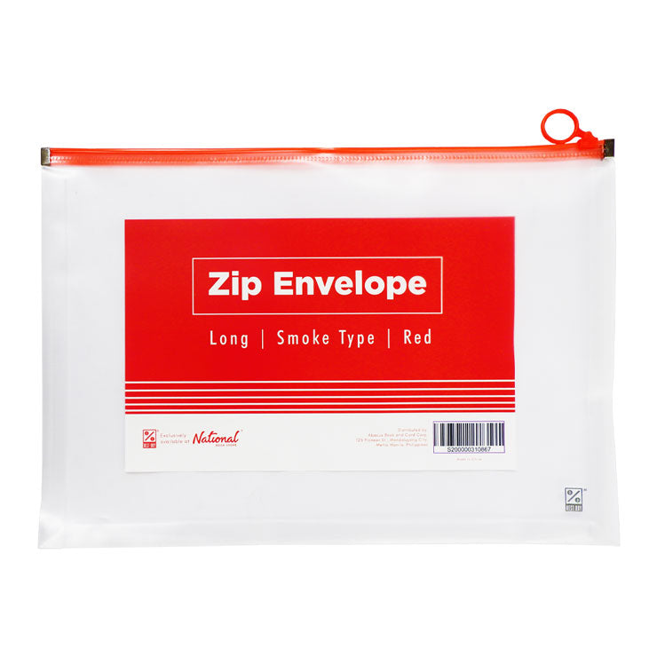 Best Buy Zip Envelope Long Red Zip Smoke Type Expandable - School & Office Supplies - Filing