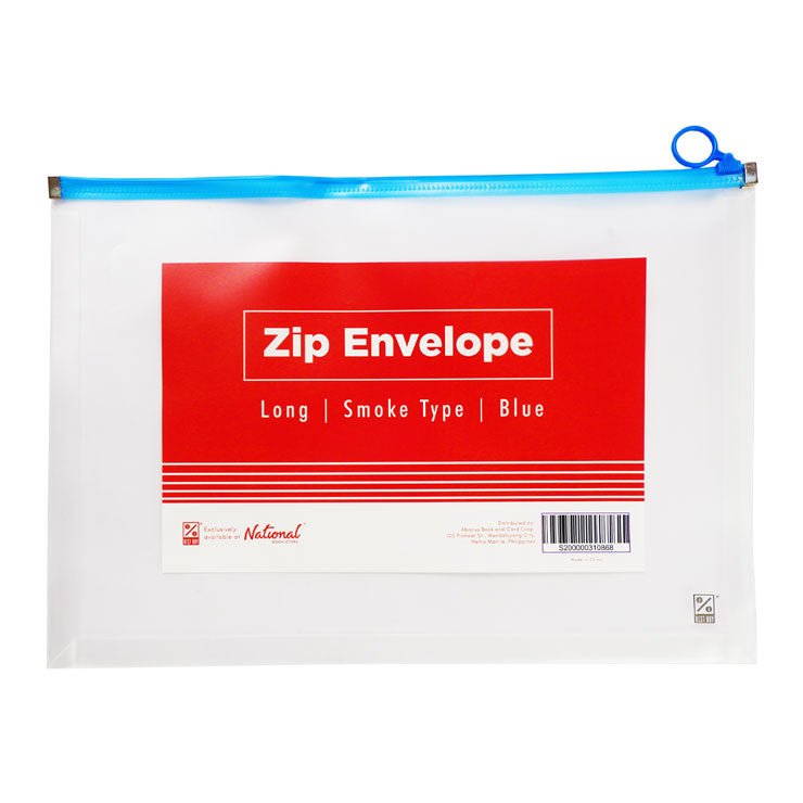Best Buy Zip Envelope Long Blue Zip Smoke Type Expandable - School & Office Supplies - Filing