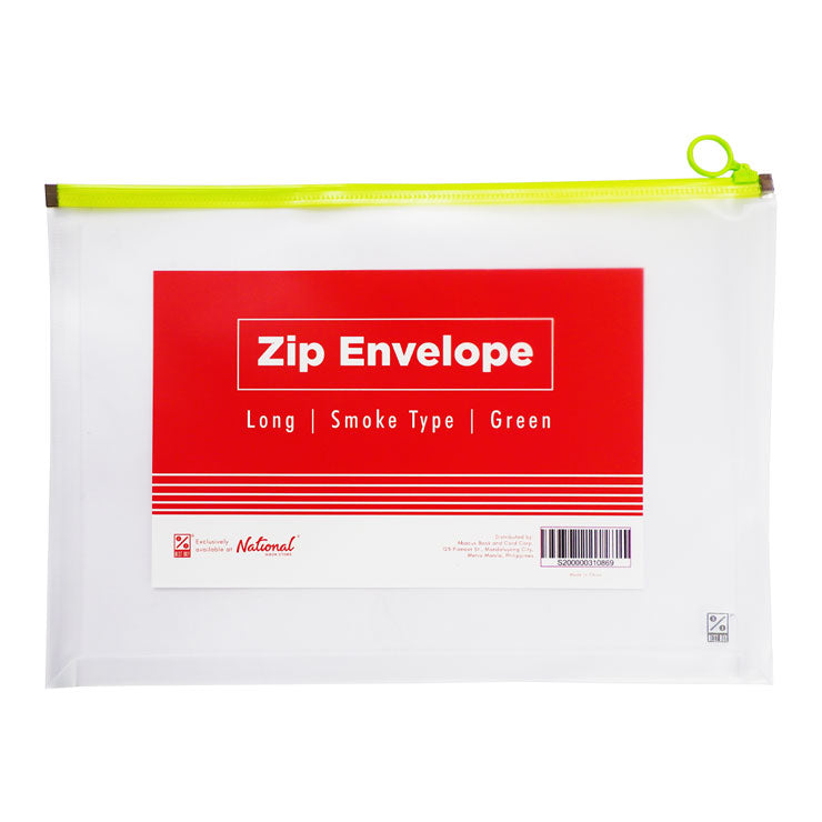 Best Buy Zip Envelope Long Green Zip Smoke Type Expandable - School & Office Supplies - Filing