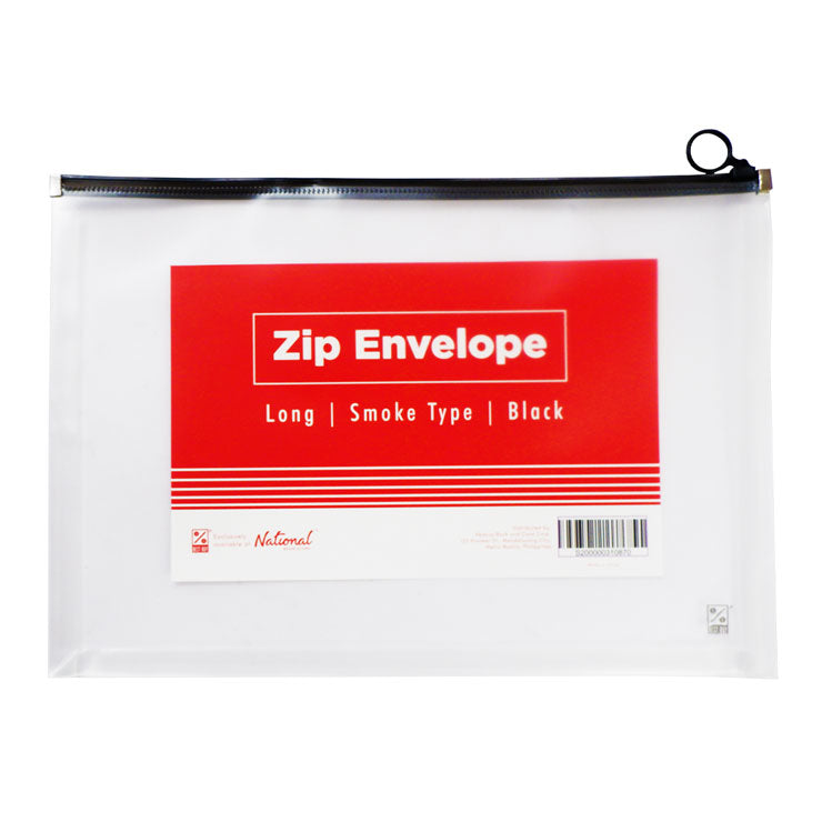 Best Buy Zip Envelope Long Black Zip Smoke Type Expandable - School & Office Supplies - Filing