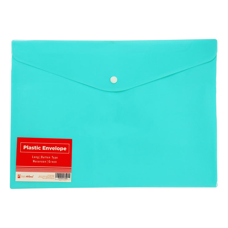 Best Buy Plastic Envelope Long Green Macaroon Button Type - School & Office Supplies - Filing