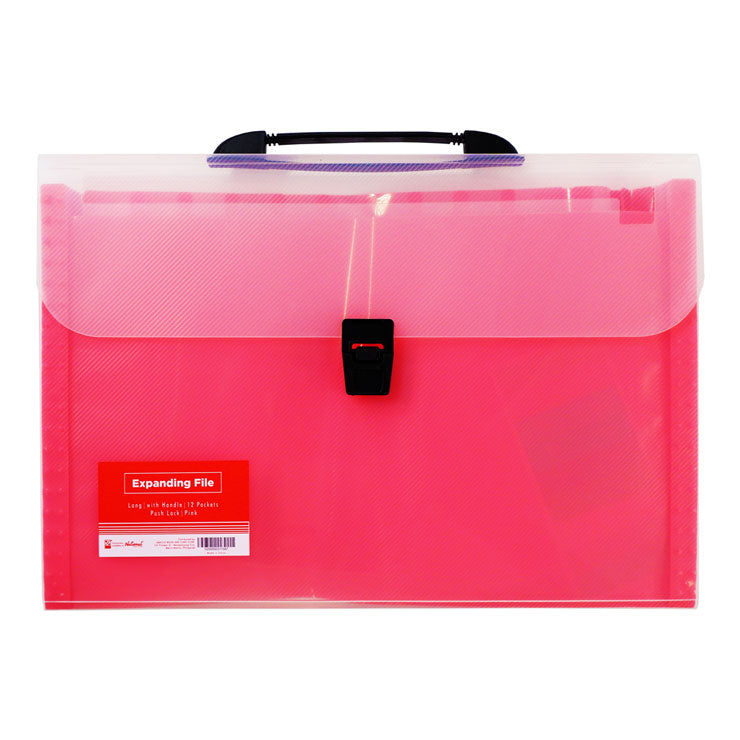 Best Buy Expanding File with Handle Long – Pink, 12-Pocket Divider - School & Office Supplies