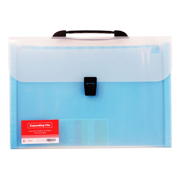 Best Buy Expanding File with Handle Long – Blue, 12-Pocket Divider - School & Office Supplies