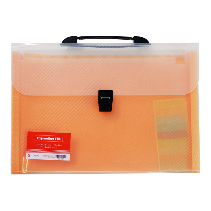 Best Buy Expanding File with Handle Long – Orange, 12-Pocket Divider - School & Office Supplies