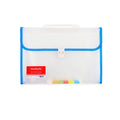 Best Buy Expanding File with Handle Long Lining 12 Pockets Clear, Blue