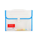 Best Buy Expanding File with Handle A4 Lining 12 Pockets Clear, Blue