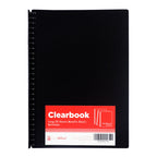 Best Buy Clearbook Refillable WW-83S-FC-BK Long 20 Sheets 27 Holes, Metallic Black