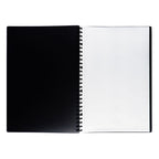 Best Buy Clearbook Refillable WW-83S-FC-BK Long 20 Sheets 27 Holes, Metallic Black - Office Supplies