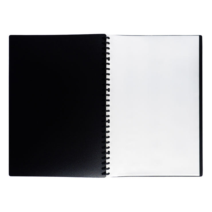 Best Buy Clearbook Refillable WW-83S-FC-BK Long 20 Sheets 27 Holes, Metallic Black - Office Supplies