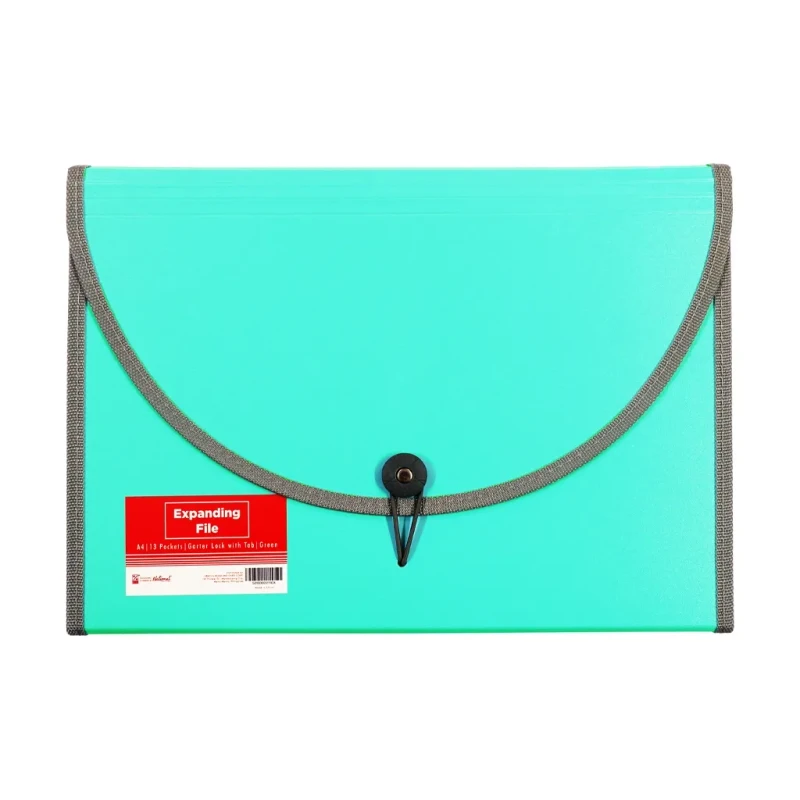 Best Buy Expanding File FFL-12-gr A4 Macaroon Green 13 pockets with Lining - Office Supplies