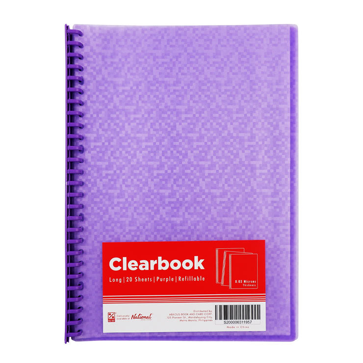 Best Buy Clearbook Refillable WW-83S-FC-pp Long Purple 20 sheets 27 holes Pixel Design