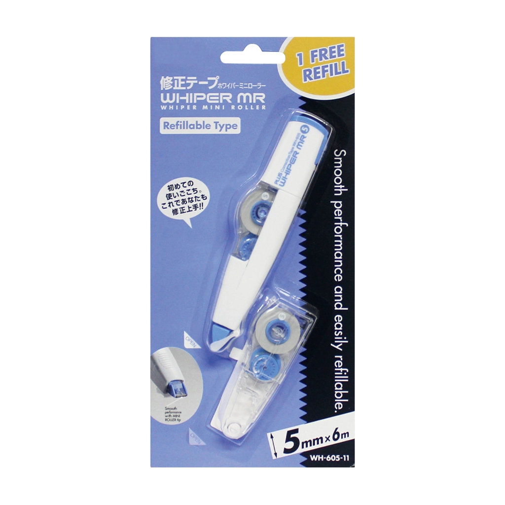 Plus Refillable Correction Tape With Refill 5mmx6m Wh-605 11 - School & Office Supplies