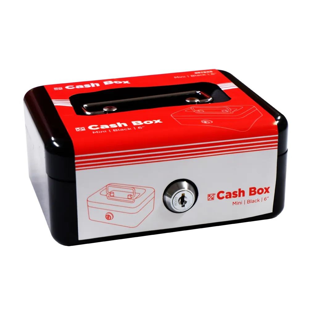 Best Buy Cash Box 8878xs Mini Black 46.5x27.5x34.5cm Key Lock with 2 Keys - Home & Office Essentials